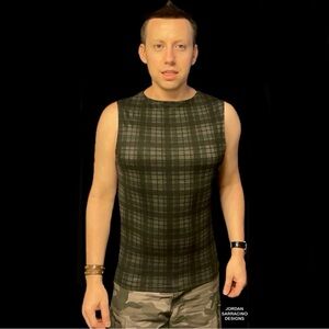 Tailored Green Plaid Vest Jordansarracinodesigns